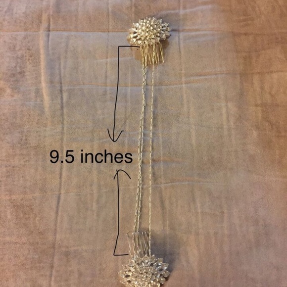 Designer Hair Pin Comb Crystal Rhinestone floral wedding bridal prom Cosplay main image 2